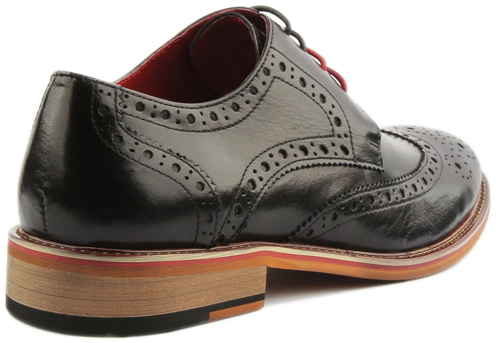 Justin Reess DOVER Black leather Brogues