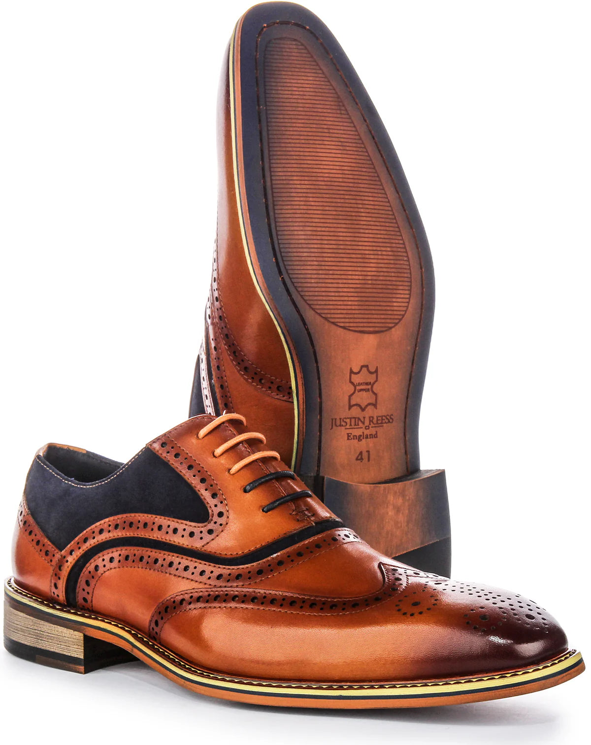 Justin Reess Drake Brogue - Dark Tan