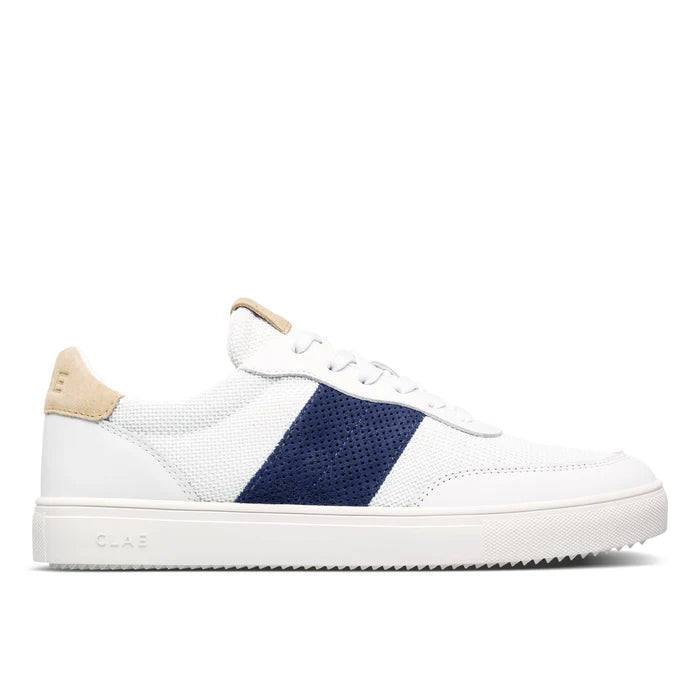 CLAE DAVIS White Navy Wood Ash Sneaker