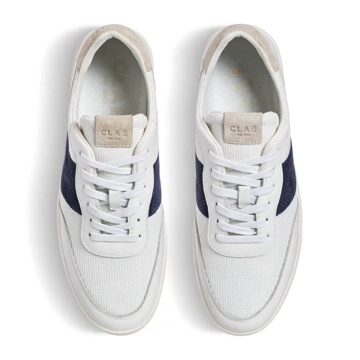 CLAE DAVIS White Navy Wood Ash Sneaker