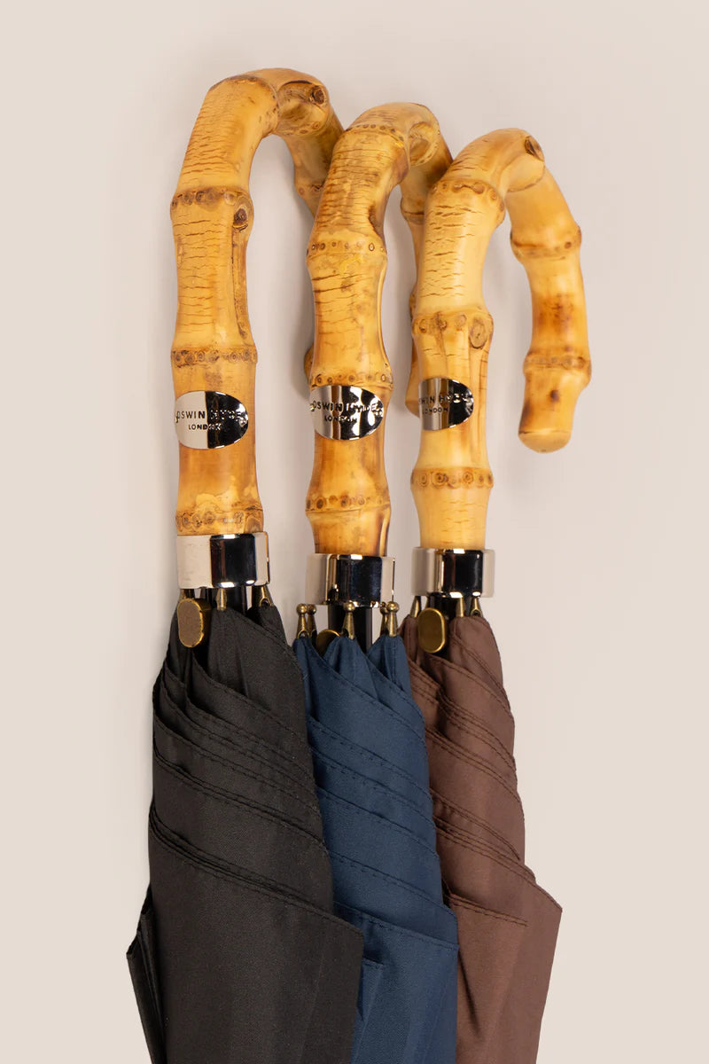 Oswin Hyde Jonathan Bamboo Wooden J-handle Umbrella