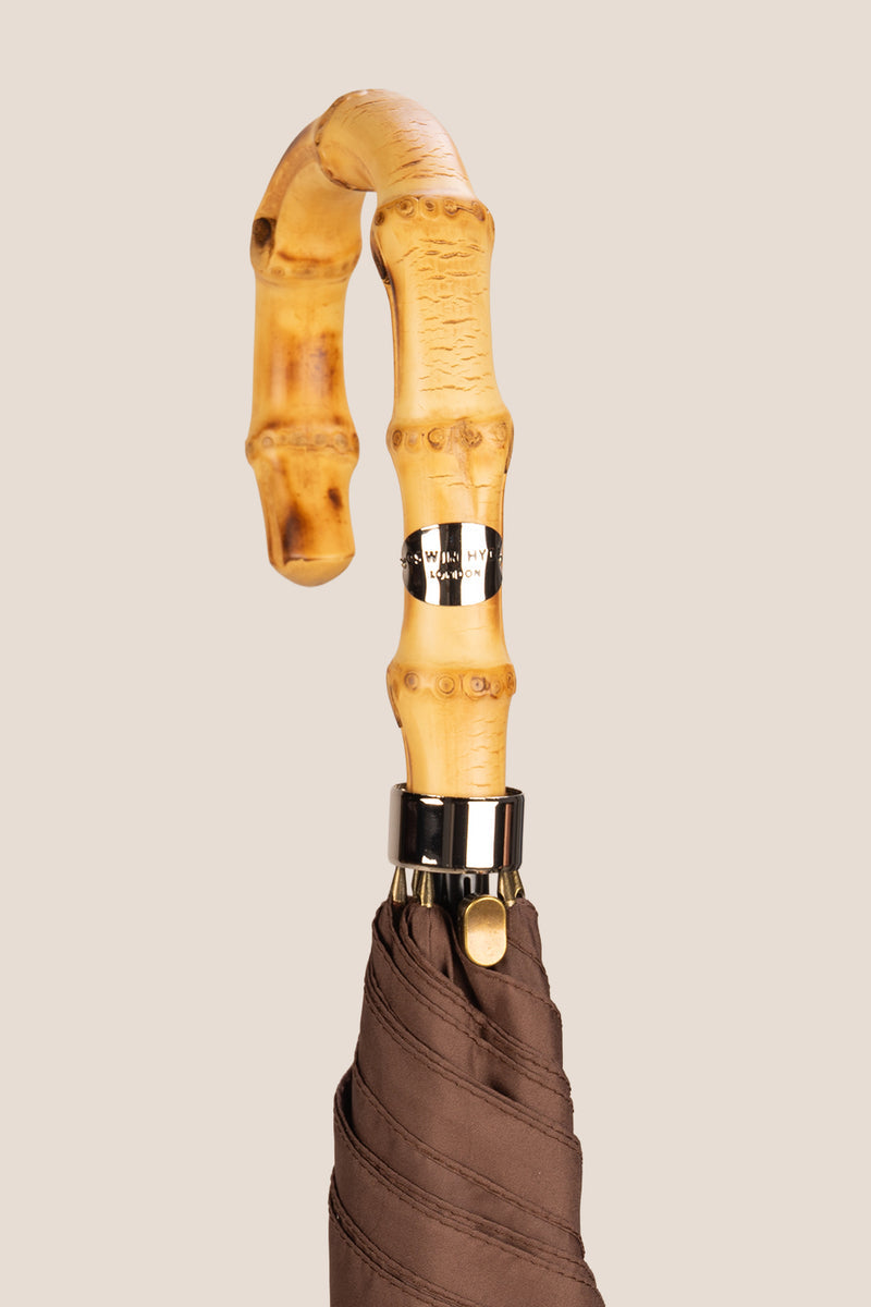 Oswin Hyde Jonathan Bamboo Wooden J-handle Umbrella