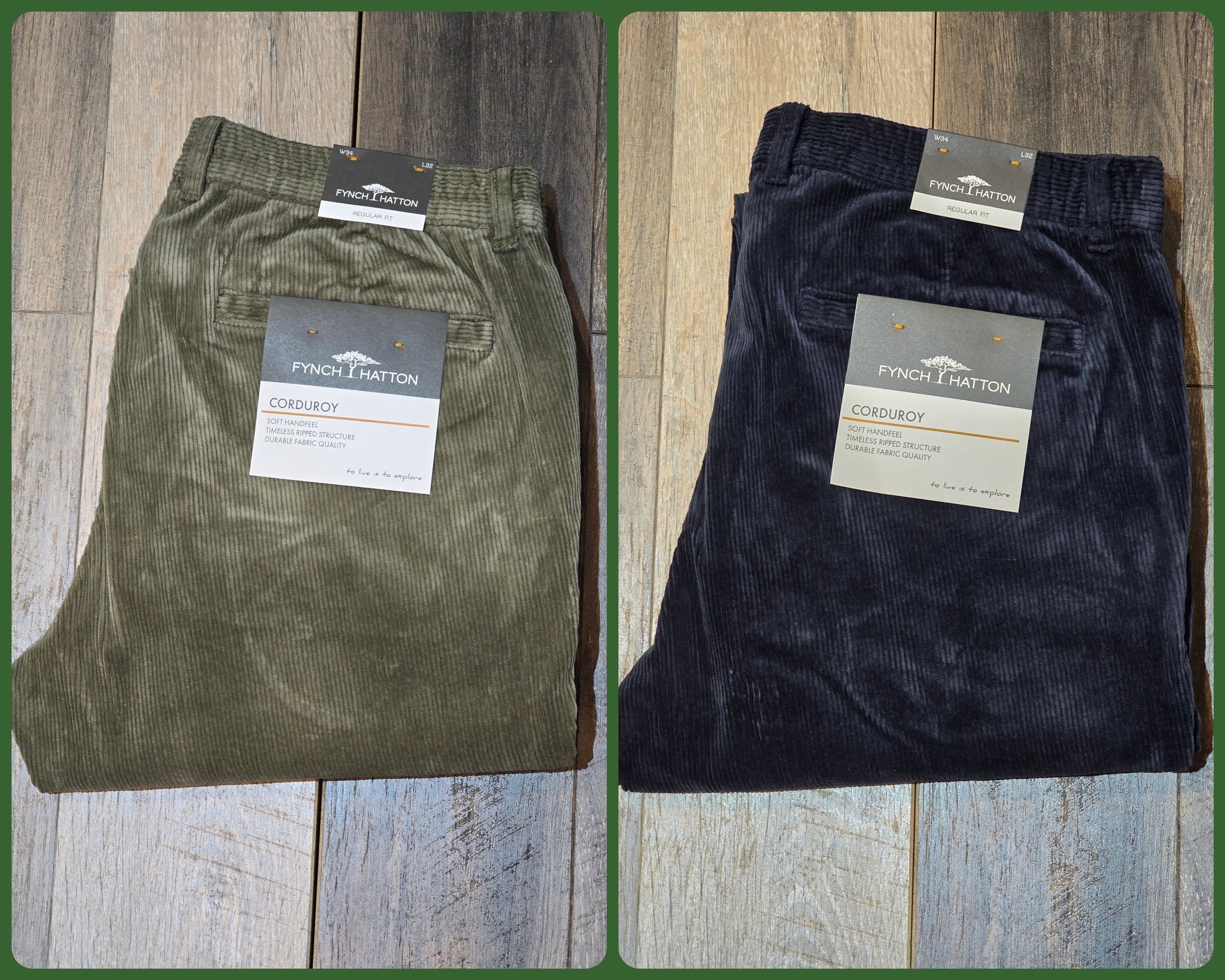 FYNCH-HATTON Casual-Fit Corduroy Trousers