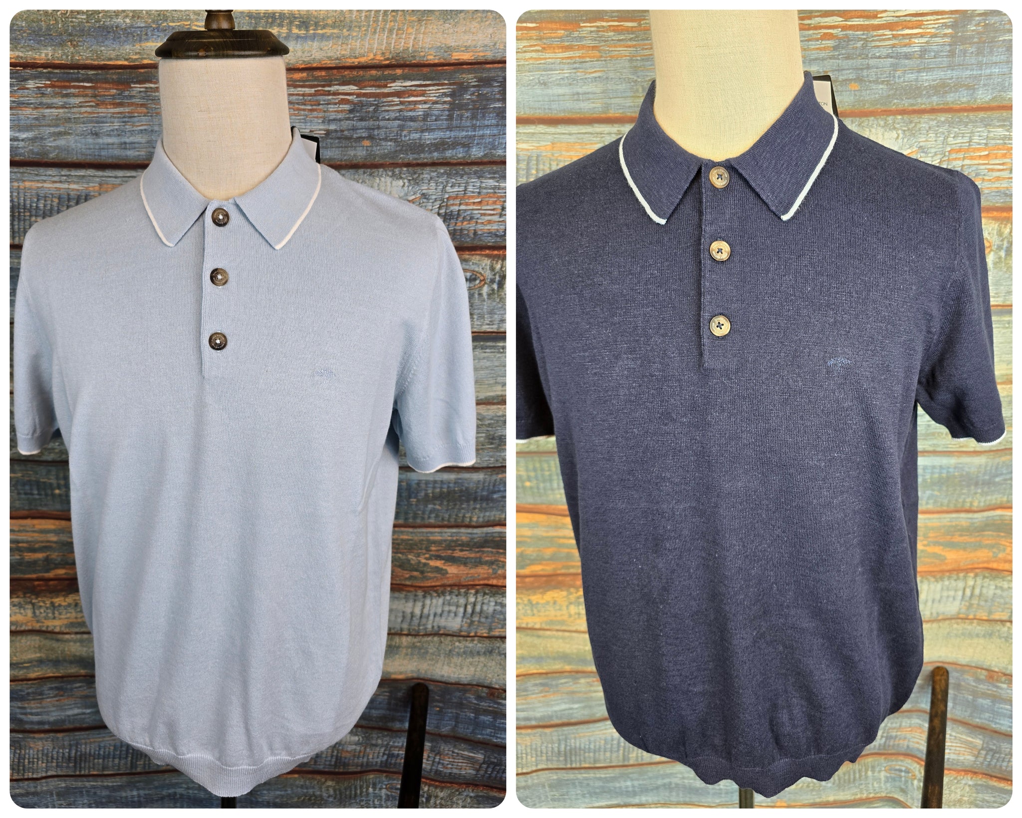 FYNCH HATTON Knitted Cotton and Linen Polo Shirts