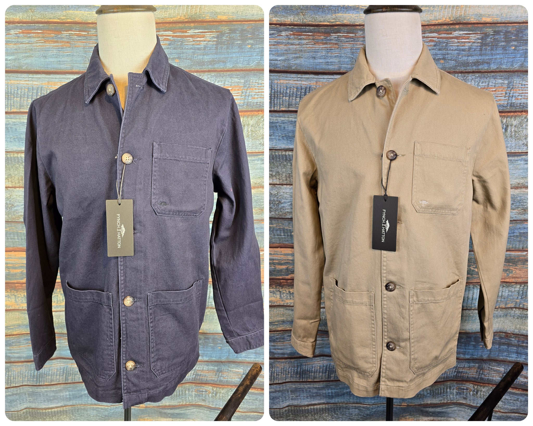 FYNCH-HATTON Summer Garment Dyed Twill Overshirt