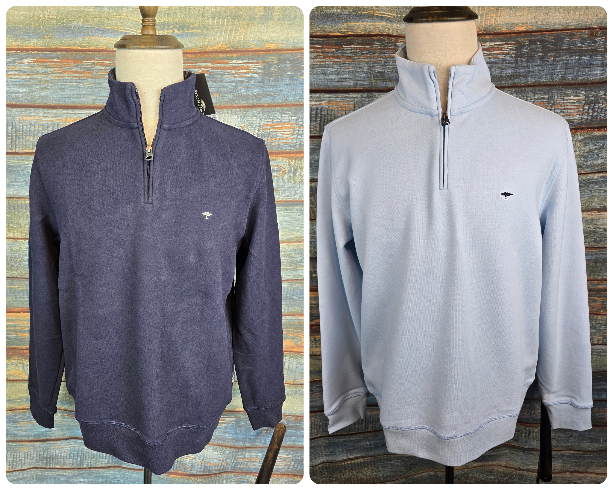 FYNCH HATTON 1/4 Zip Summer Cotton Sweat