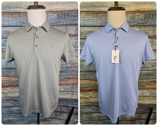 R2 - Amsterdam Short Sleeve Knitted linen blend polo
