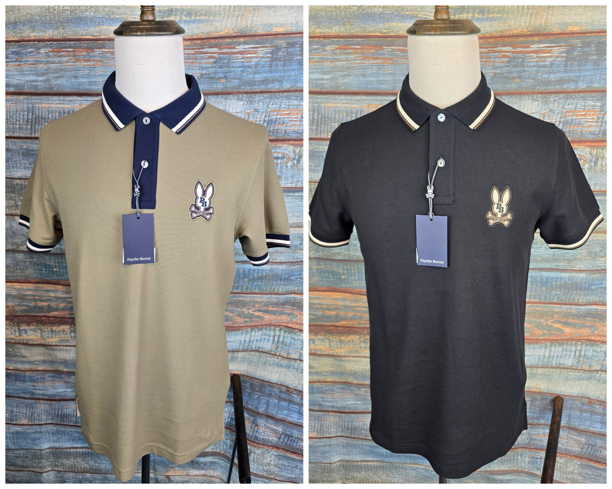 PSYCHO BUNNY Wade pique polo shirt