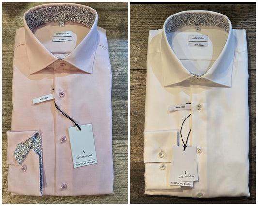 Seidensticker Shaped Fit shirt with floral trims