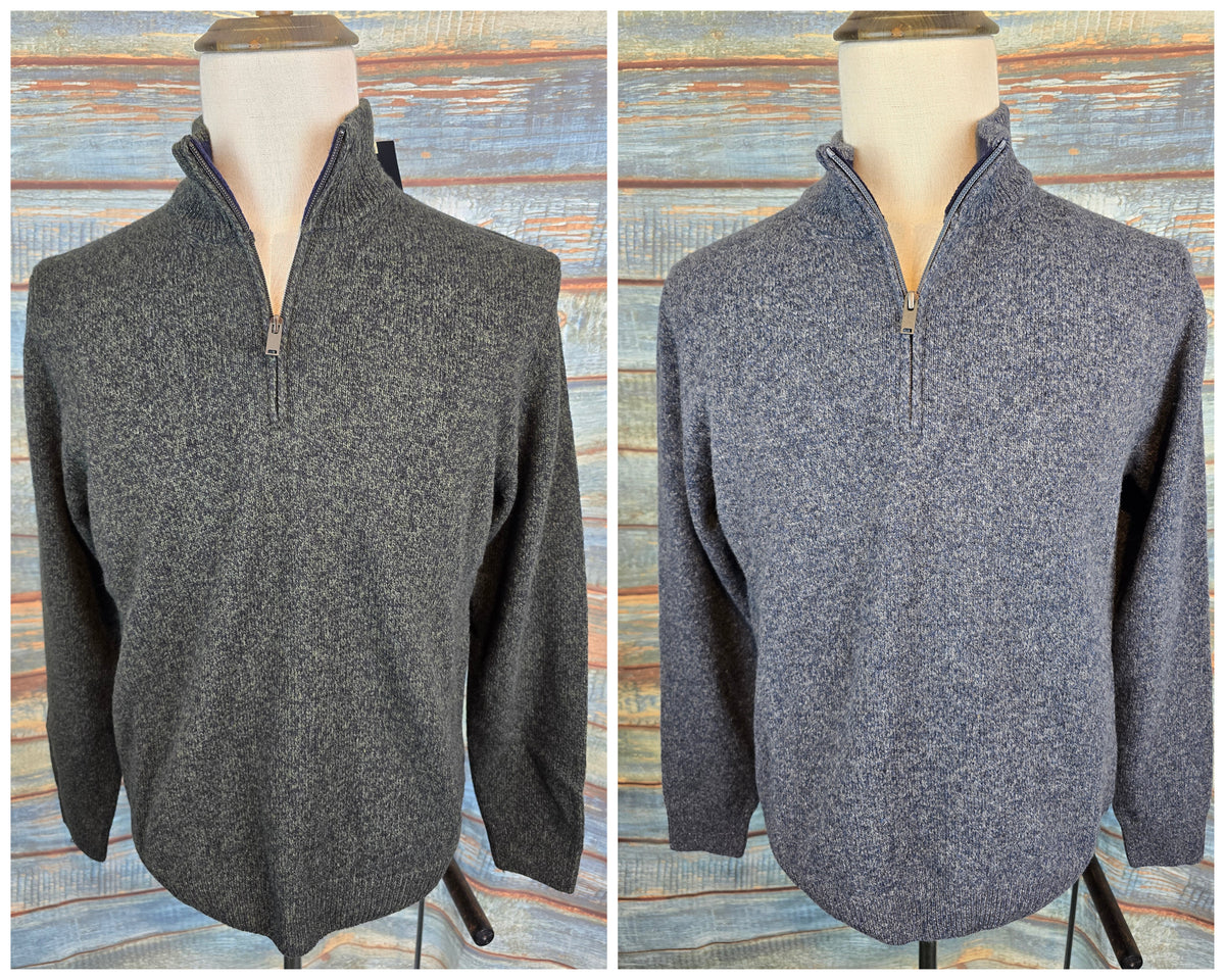 MONTECHIARO 1/4 Zip Lambswool Jumpers