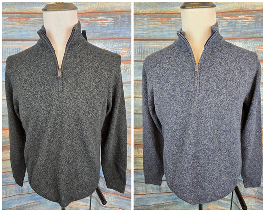 MONTECHIARO 1/4 Zip Lambswool Jumpers