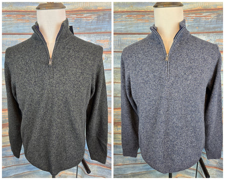 MONTECHIARO 1/4 Zip Lambswool Jumpers