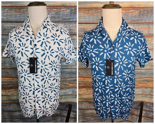 Remus Uomo Tapered Fit Sunburst Print Shirt