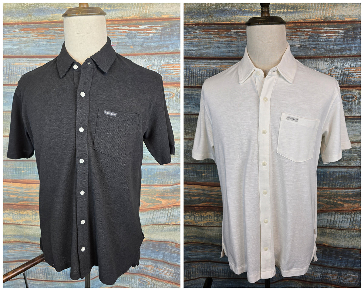 Guess Jeans Regular Fit Slub Pique Short sleeve Shirt
