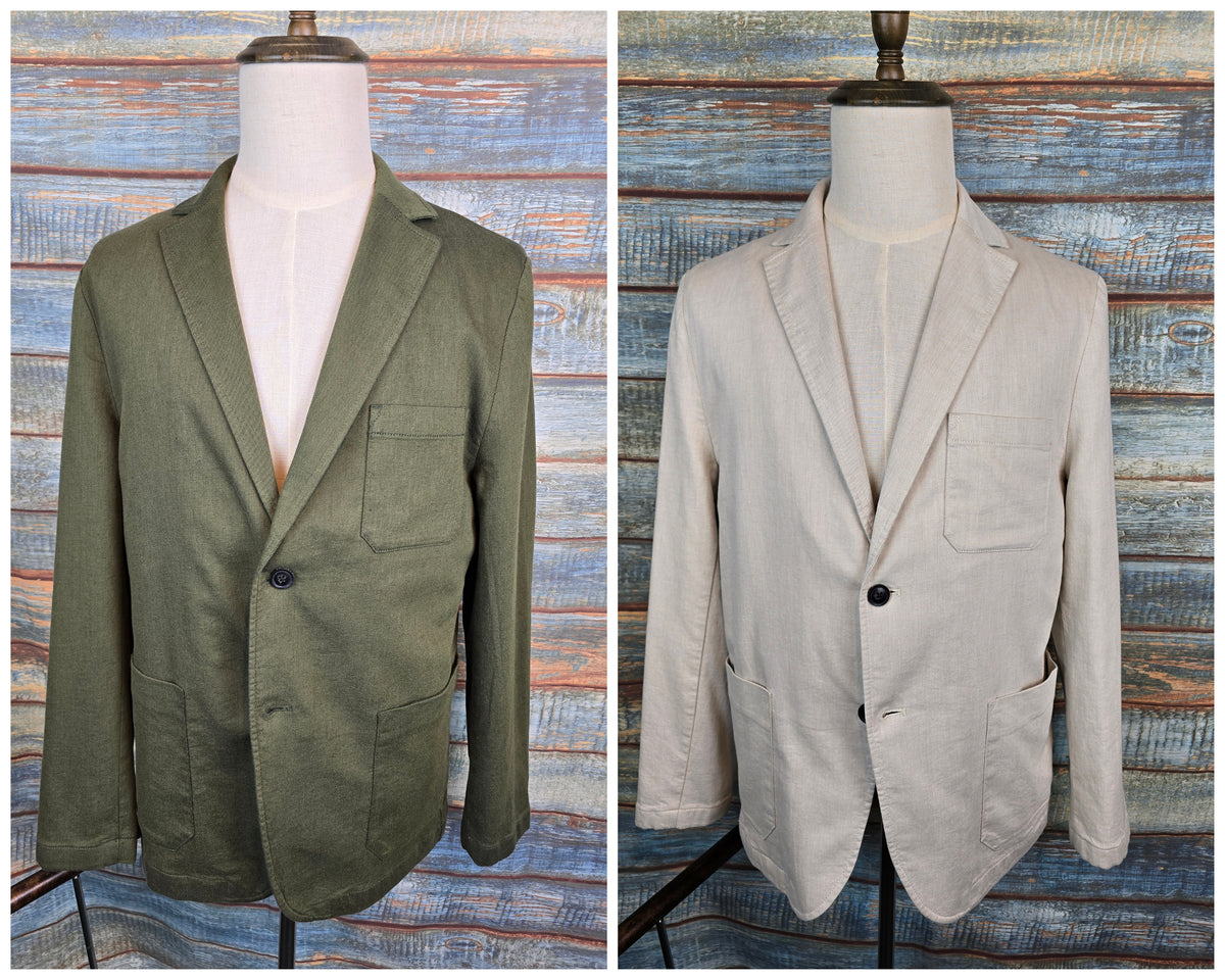 FYNCH-HATTON Cotton & Linen 2 Button Jacket