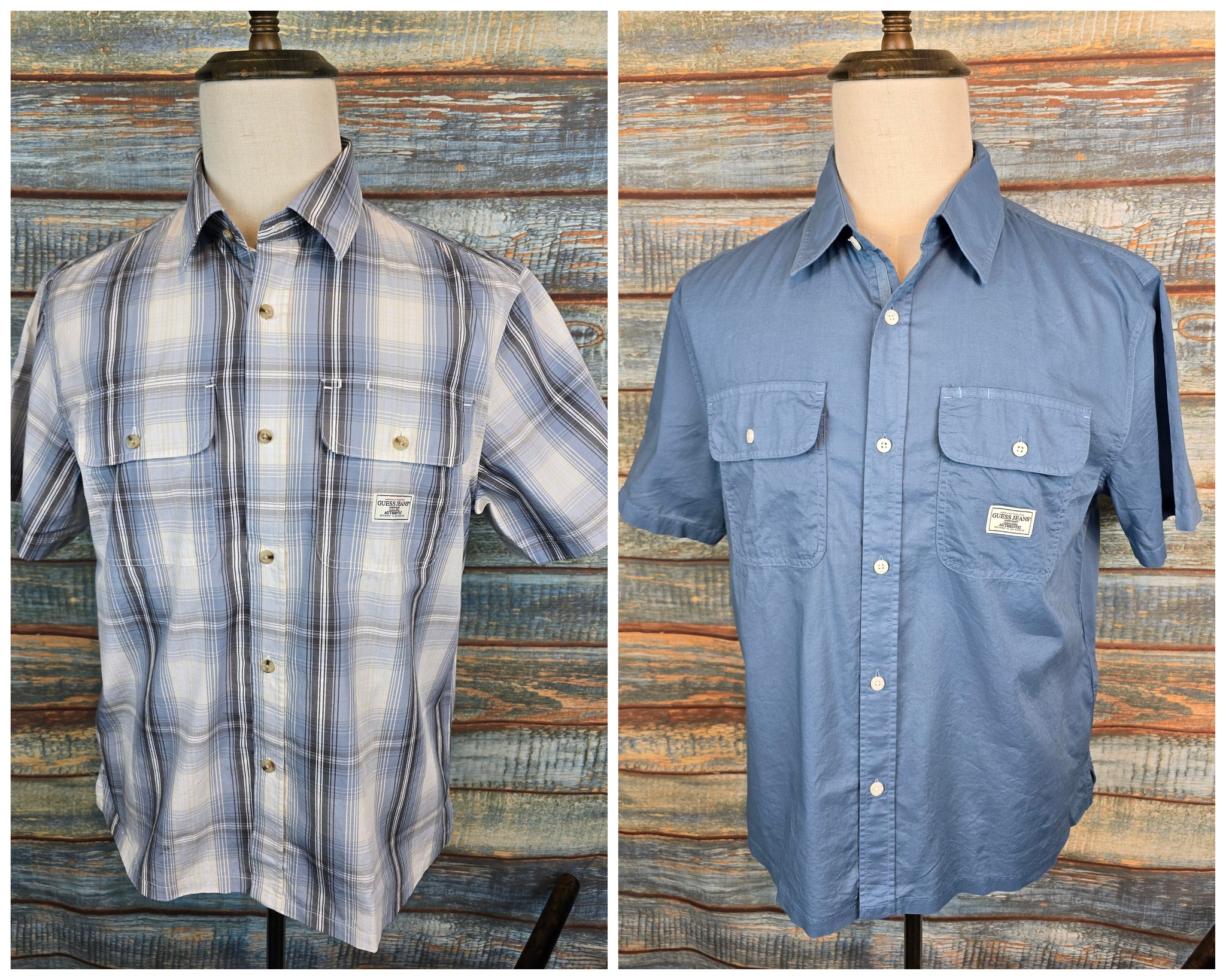 Guess Jeans Easy Fit double pocket Short sleeve Shirts