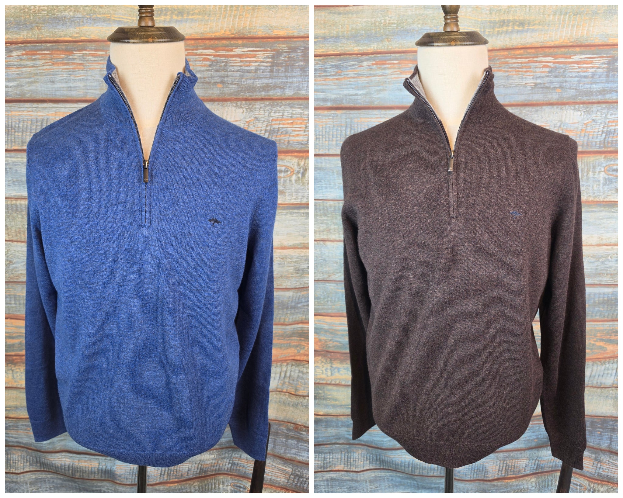 FYNCH-HATTON 1/4 Zip Lambswool and Cashmere Jumpers