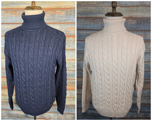 !SOLID SDMALCOLM Cotton Cable Knit Hi Neck Jumper