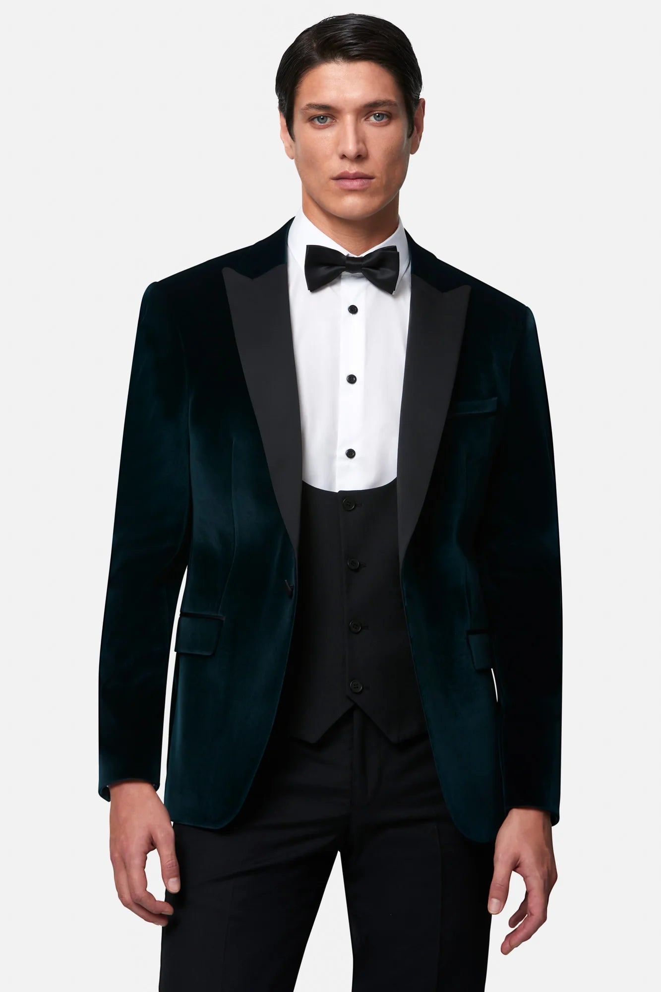 Benetti "Jasper" Emerald Green Velvet Evening Jacket
