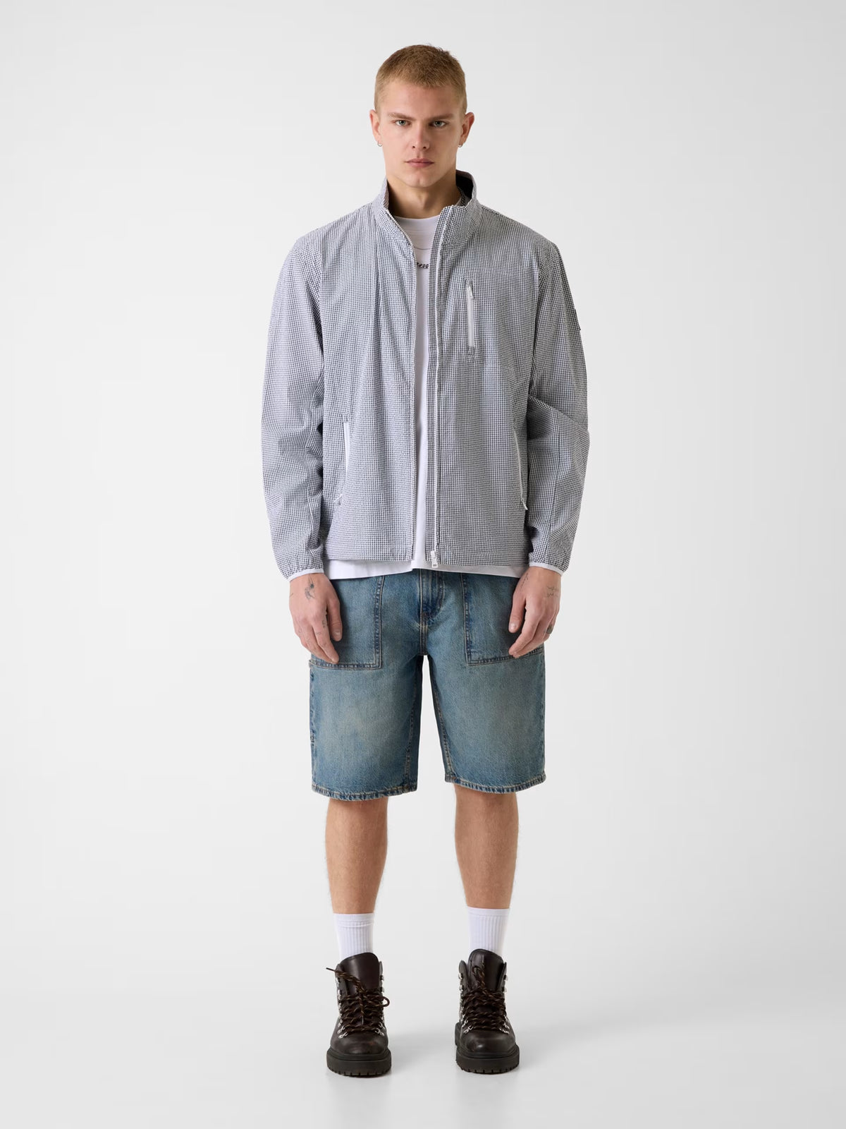 Guess Jeans light weight check seersucker Jacket