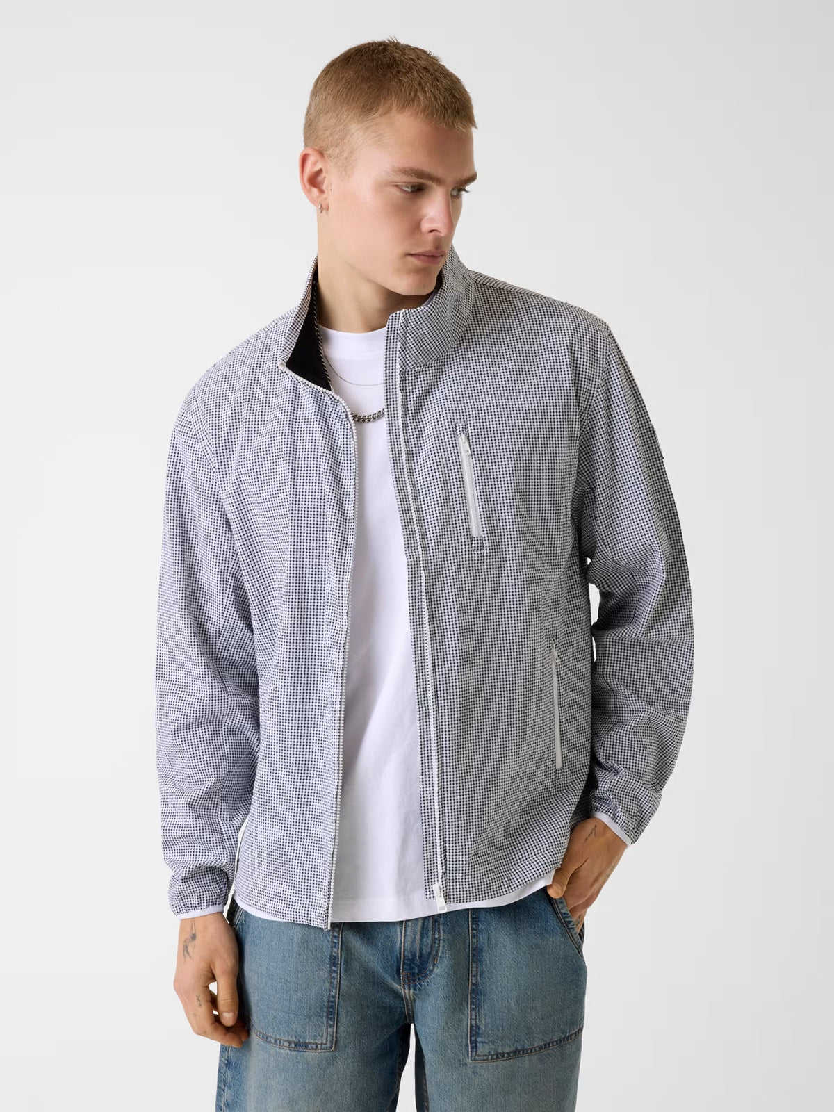 Guess Jeans light weight check seersucker Jacket