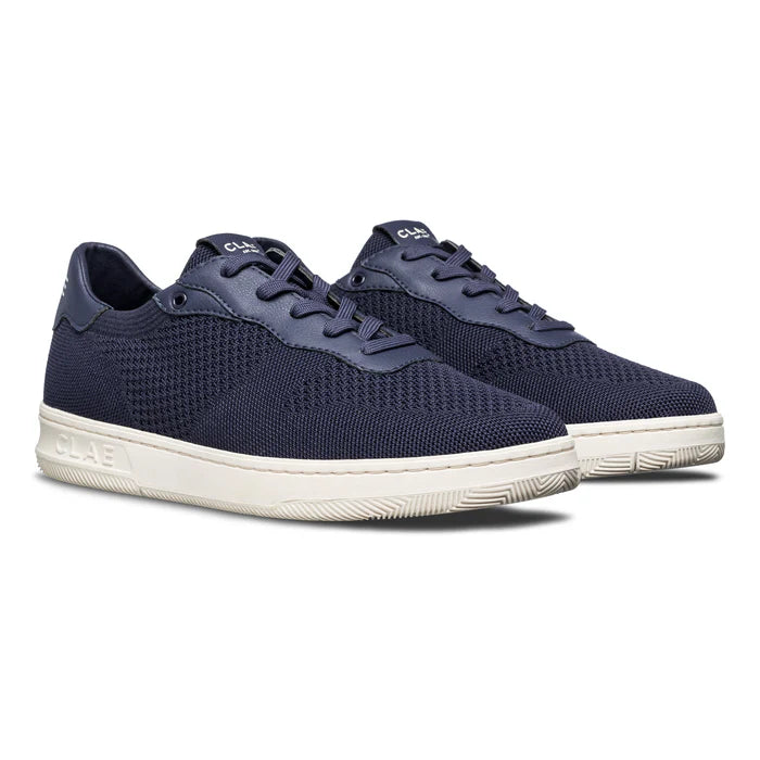 CLAE MALONE Navy Knit Sneaker