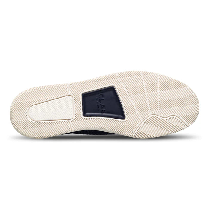 CLAE MALONE Navy Knit Sneaker