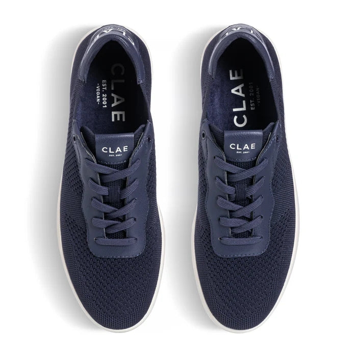 CLAE MALONE Navy Knit Sneaker