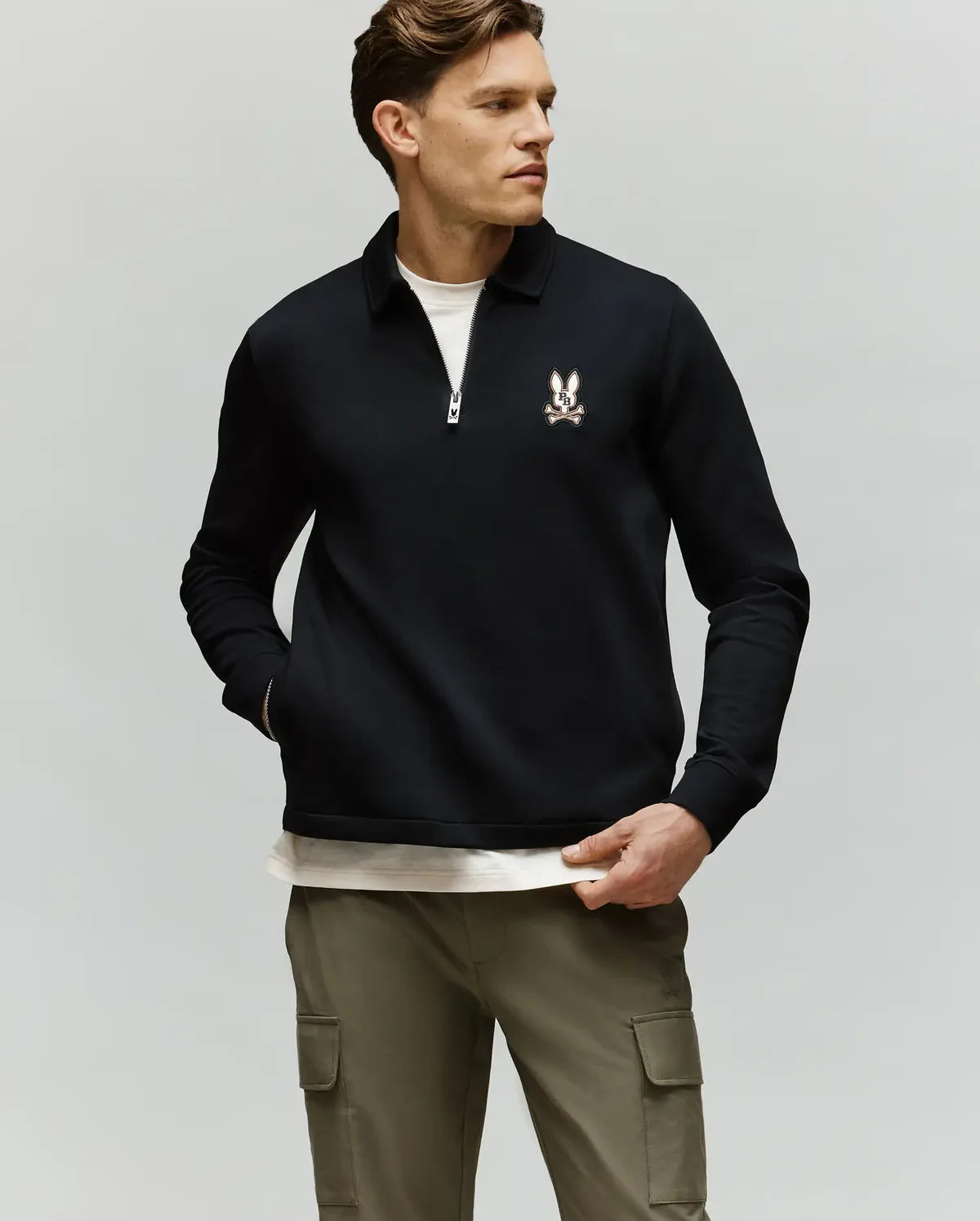 Psycho Bunny Daniel Quarter Zip Sweatshirt