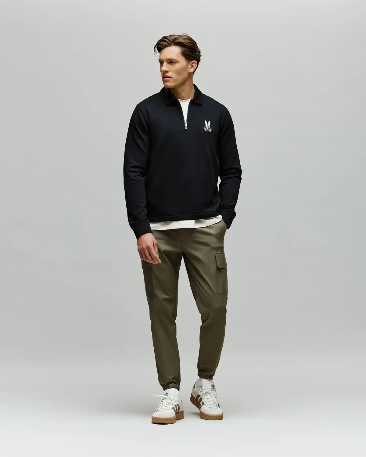 Psycho Bunny Daniel Quarter Zip Sweatshirt
