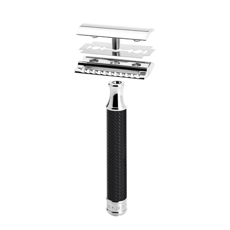 MÜHLE TRADITIONAL Black Chrome R89 Safety Razor - Closed Comb
