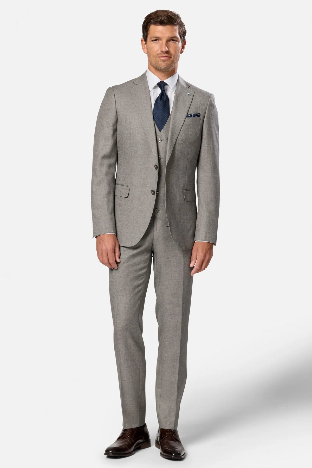 Benetti Signature "Marco" Taupe 3-piece Suit