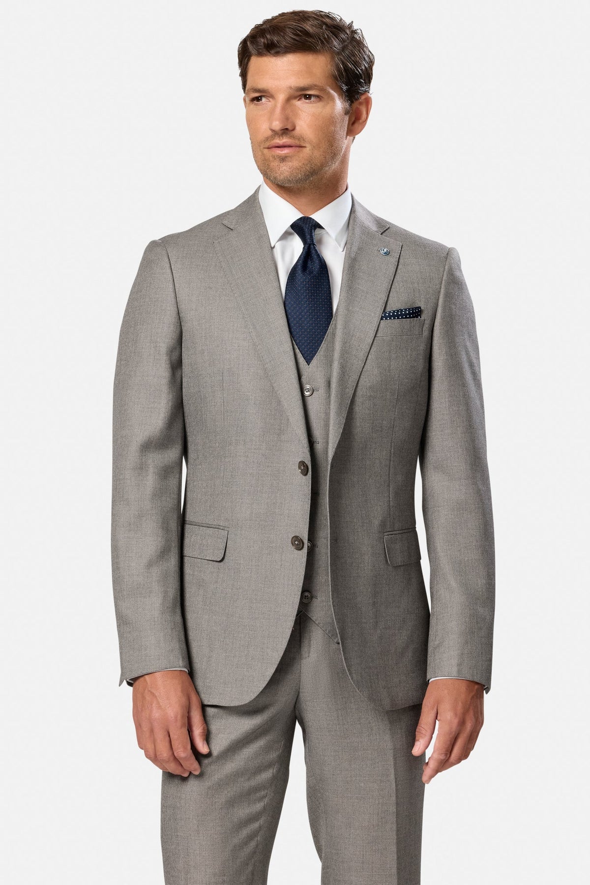 Benetti Signature "Marco" Taupe 3-piece Suit