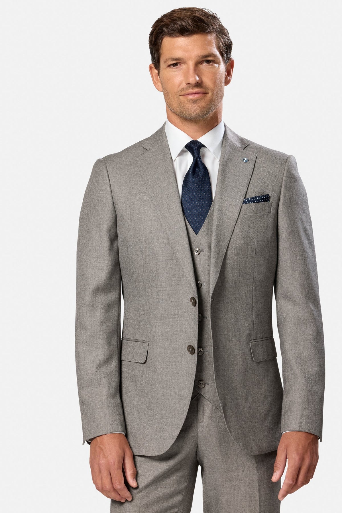 Benetti Signature "Marco" Taupe 3-piece Suit