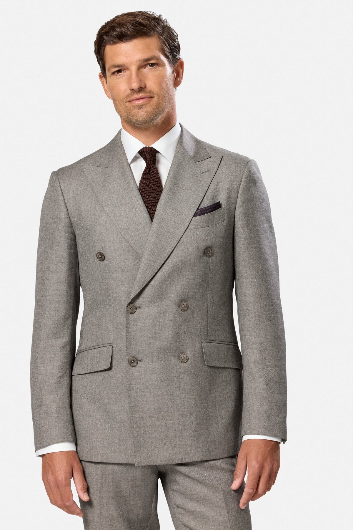 Benetti Signature "Marco" Taupe Double Breasted Suit
