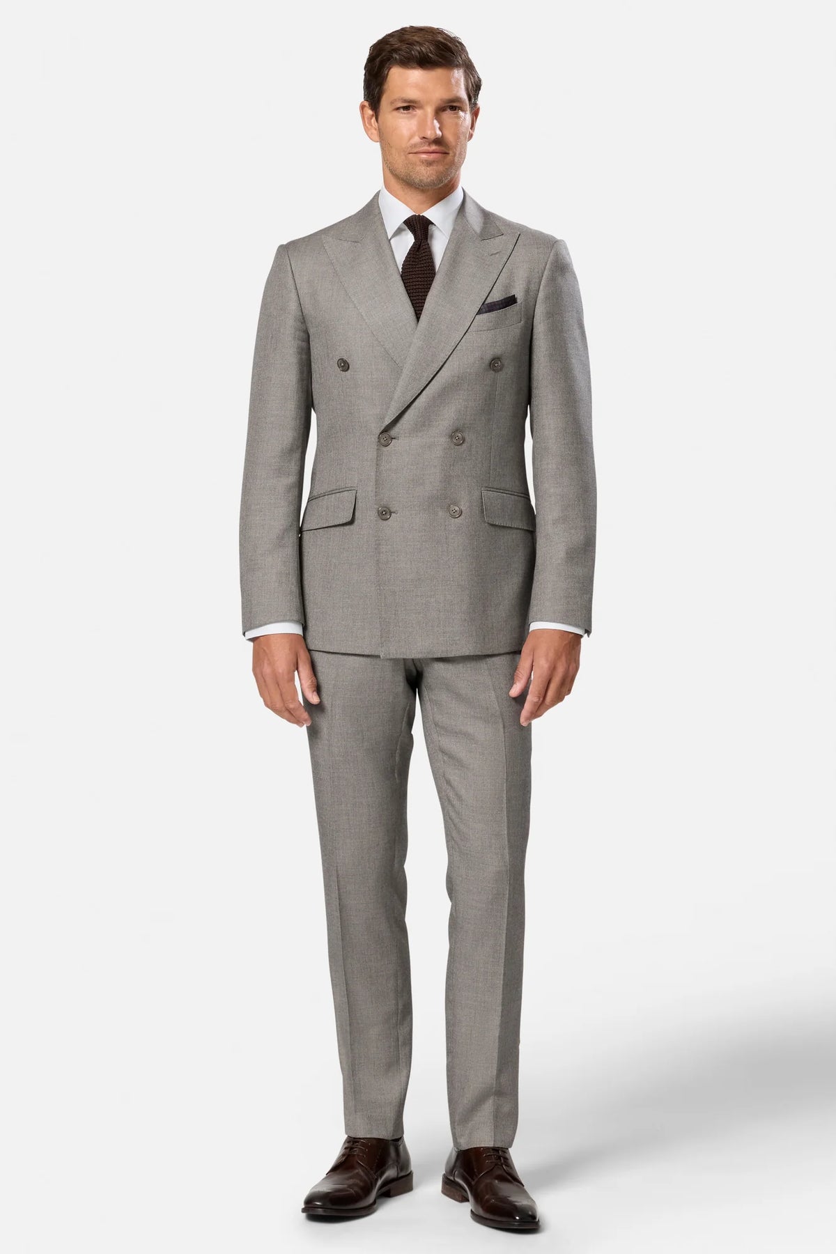 Benetti Signature "Marco" Taupe Double Breasted Suit