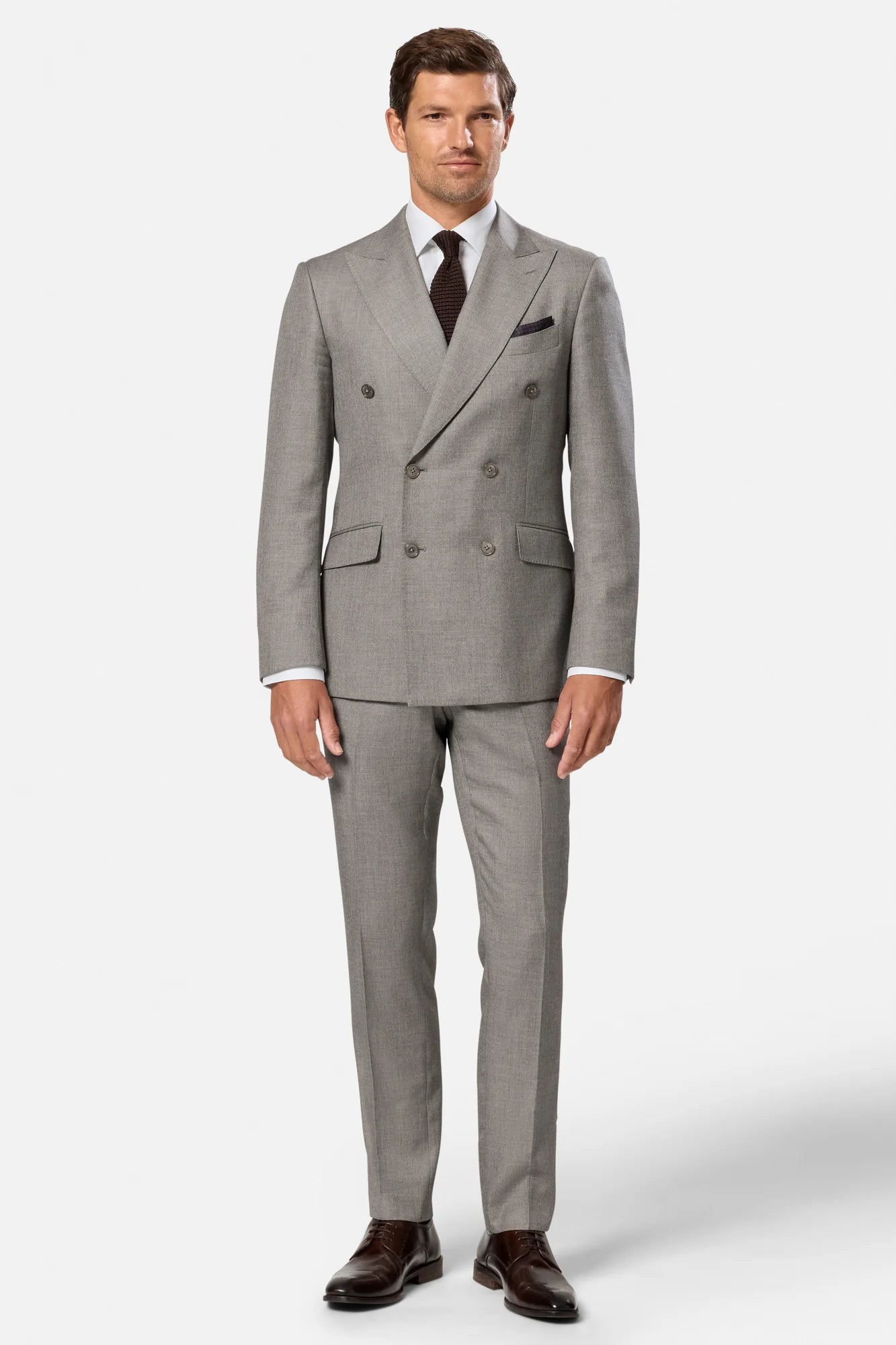 Benetti Signature "Marco" Taupe Double Breasted Suit