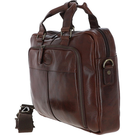 Ashwood Hi Veg Leather Laptop Briefcase Tempo Brown