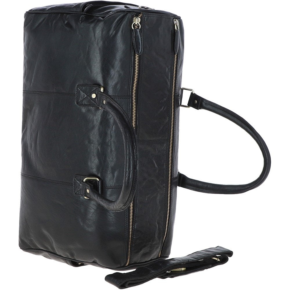 Ashwood Large Leather double zipped Holdall