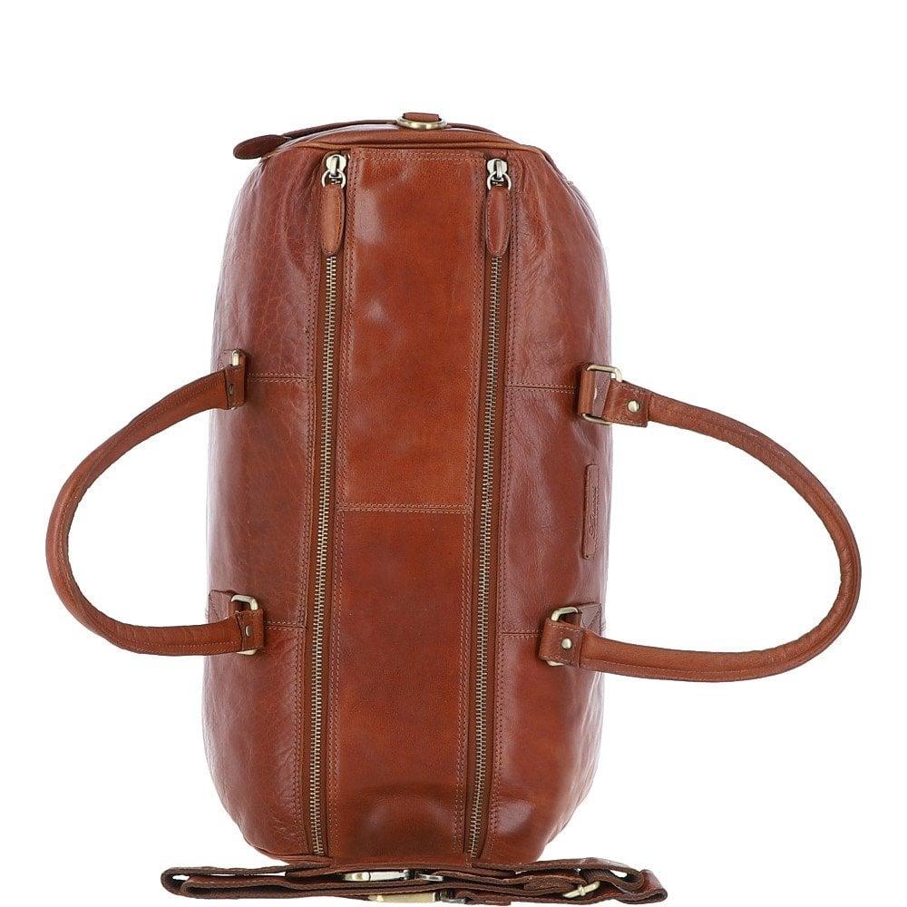 Ashwood Large Leather double zipped Holdall