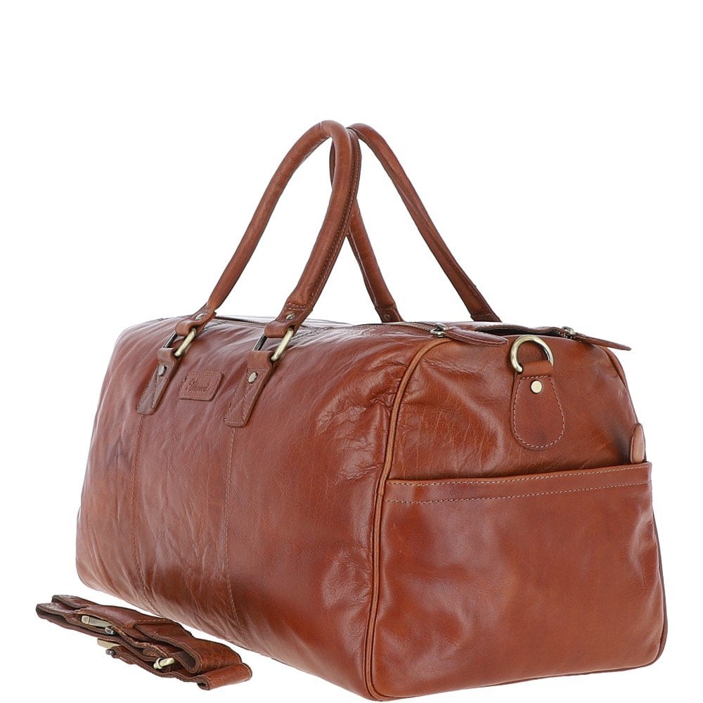 Ashwood Large Leather double zipped Holdall