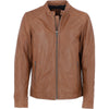 Ashwood Mens Tan Leather Biker Jacket