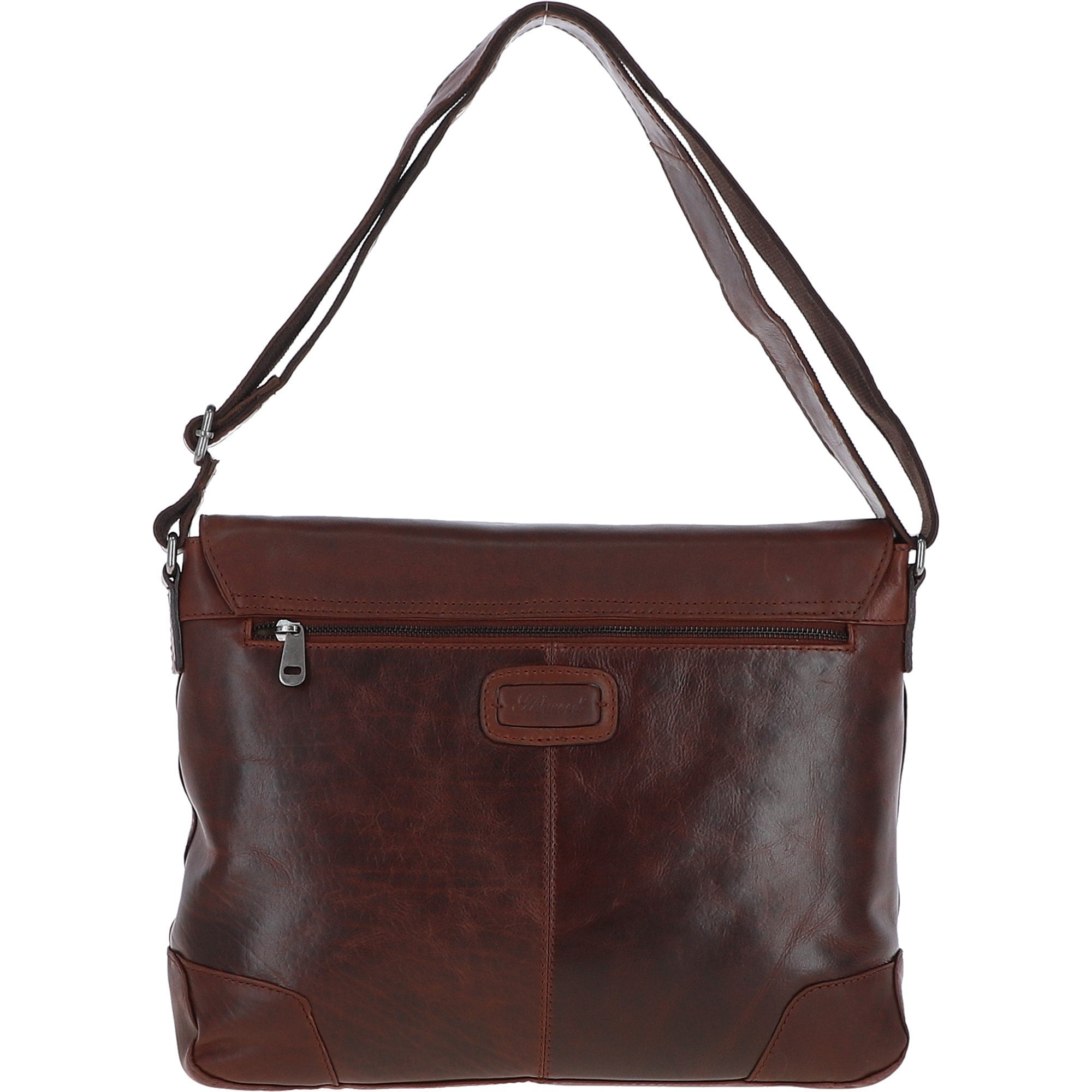 Ashwood Oscar Medium Leather Messenger Bag