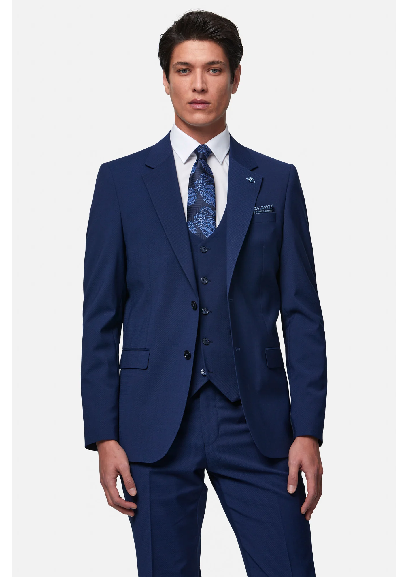 Benetti "Peter"  3 Piece Suit - Petrol Blue