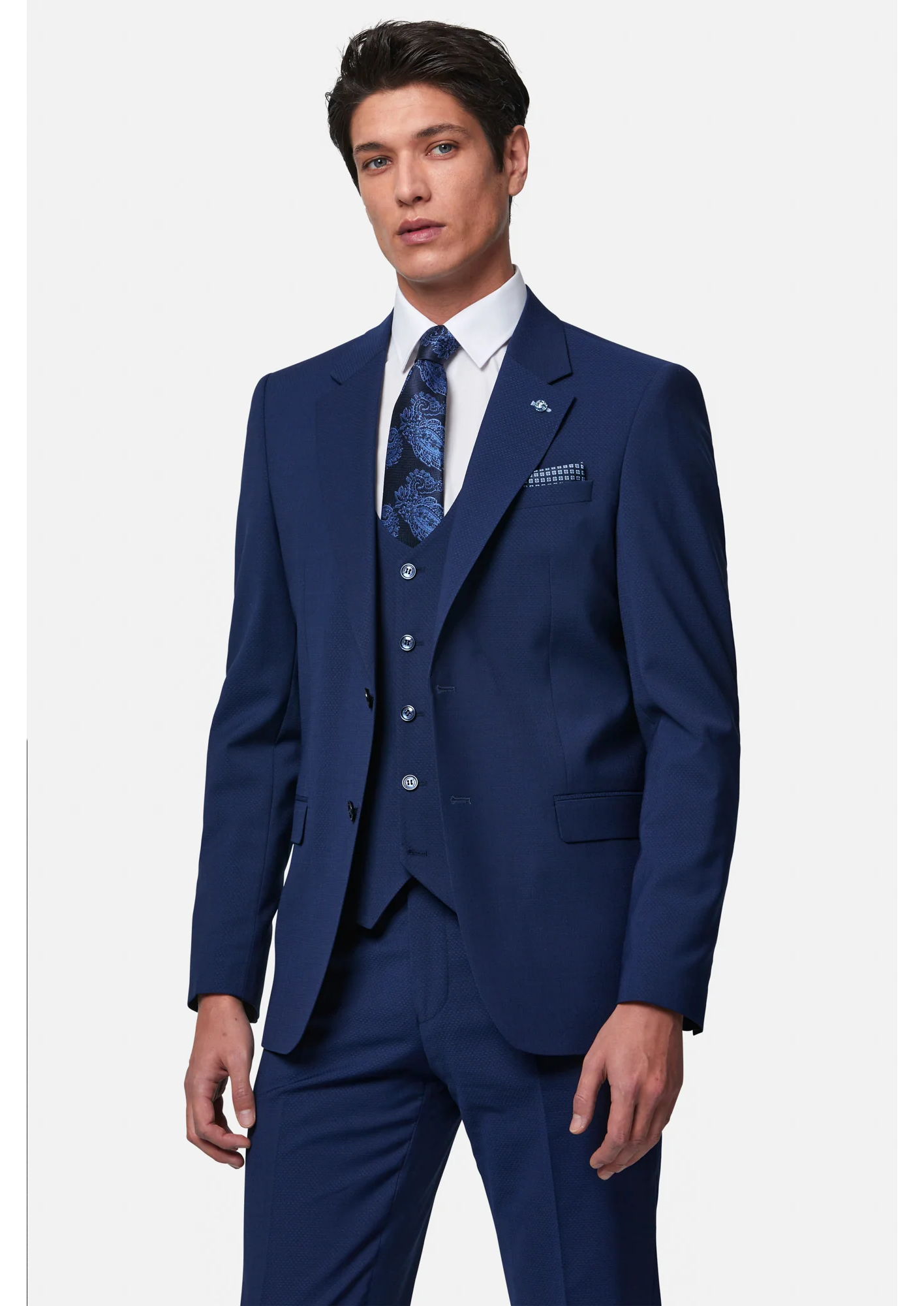 Benetti "Peter"  3 Piece Suit - Petrol Blue