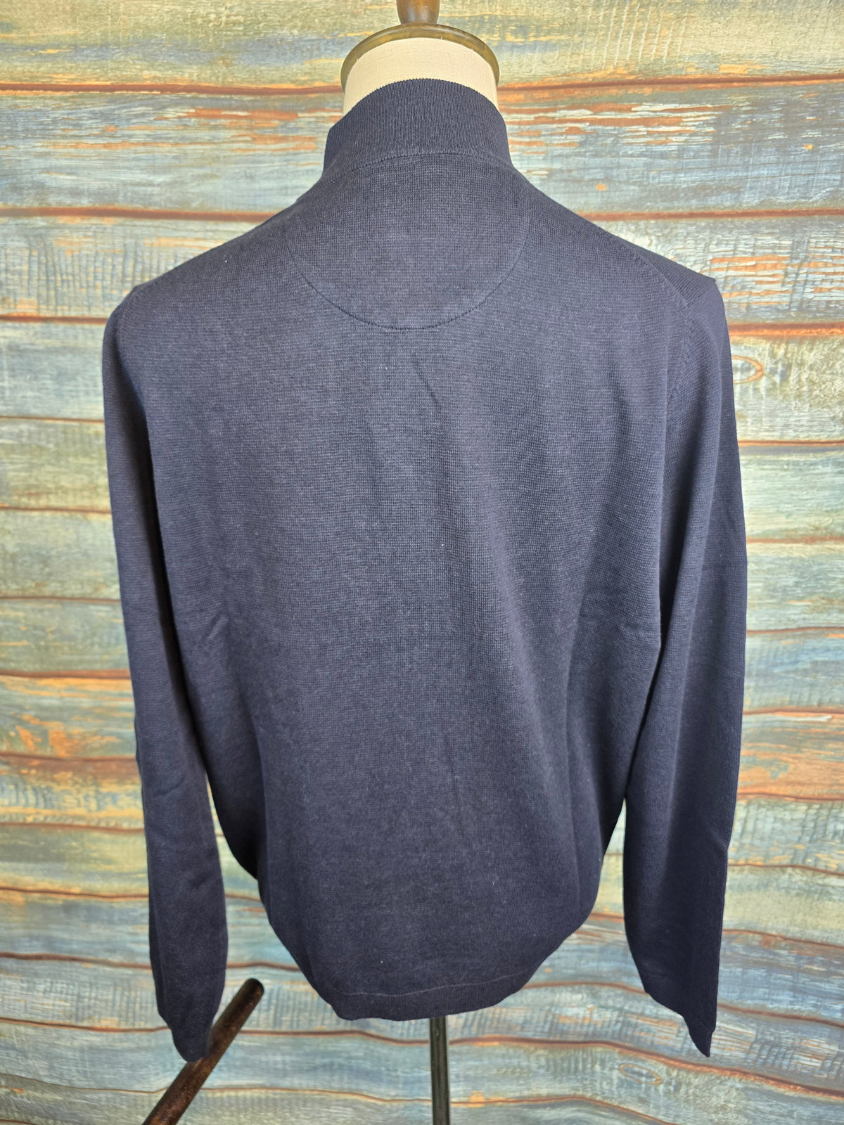 FYNCH HATTON Air Cotton 1/4 Zip Knit Top