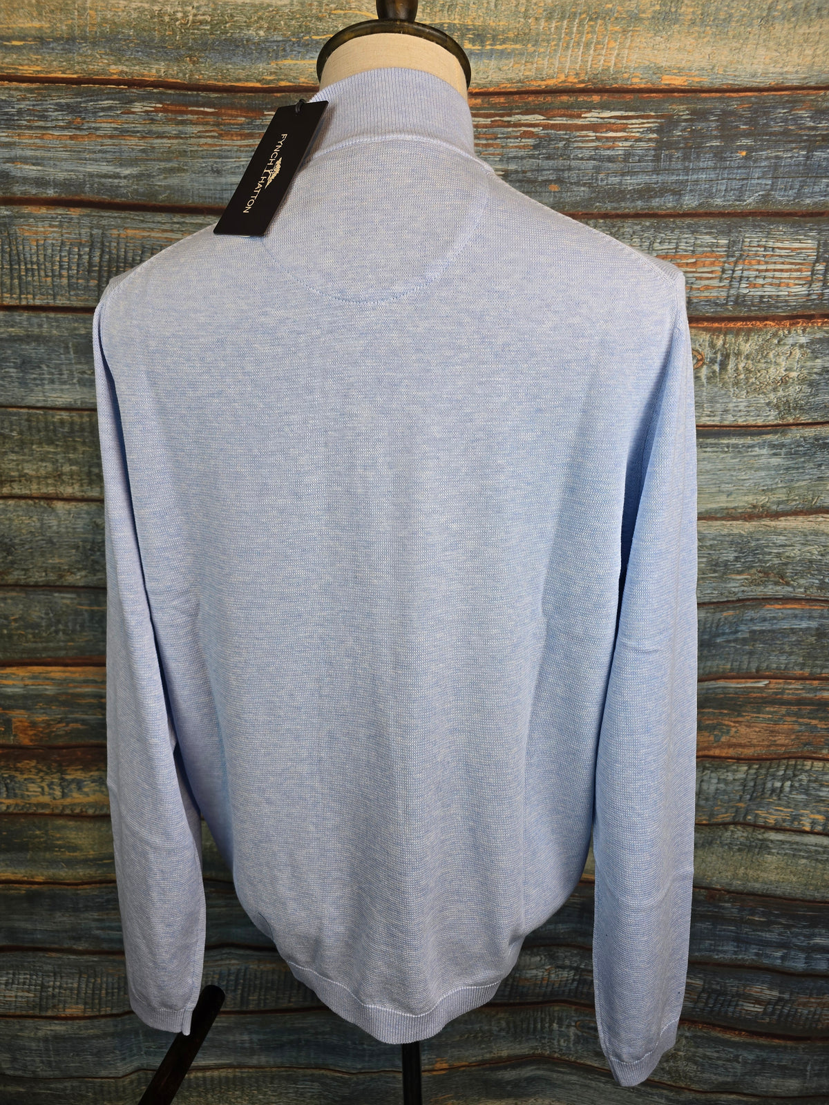 FYNCH HATTON Air Cotton 1/4 Zip Knit Top