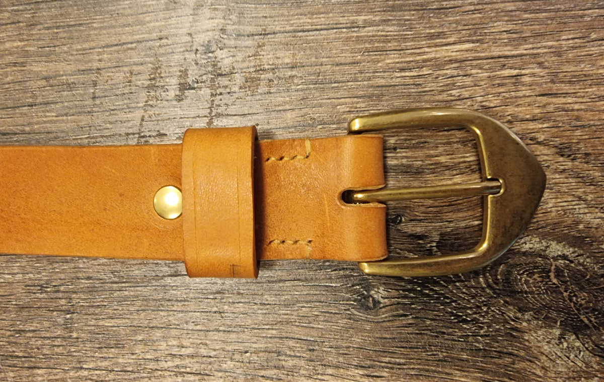 Retreat Clothing Handmade Tan Leather Jeans Belts 