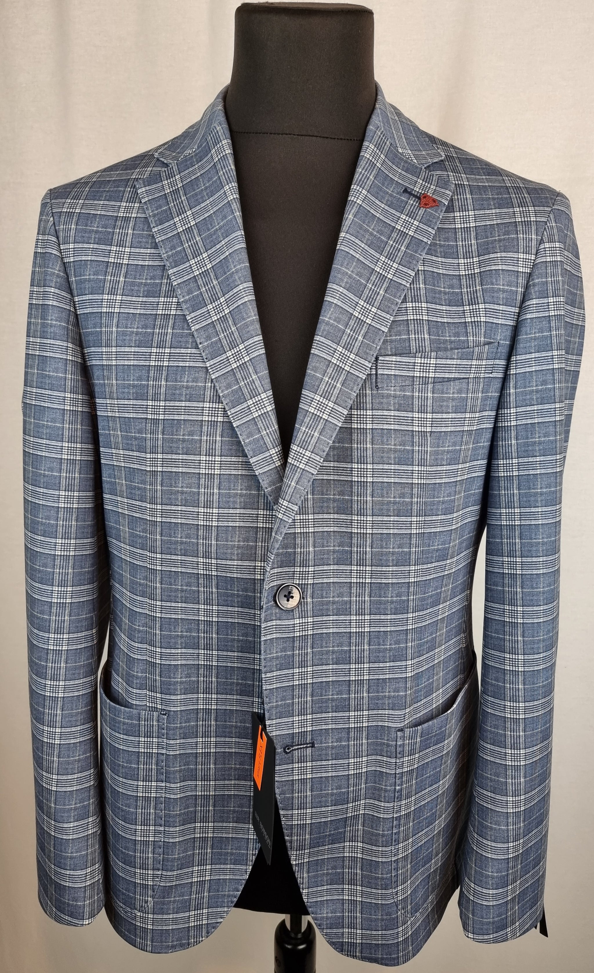 Roy Robson Slim Fit Jersey Check Jacket