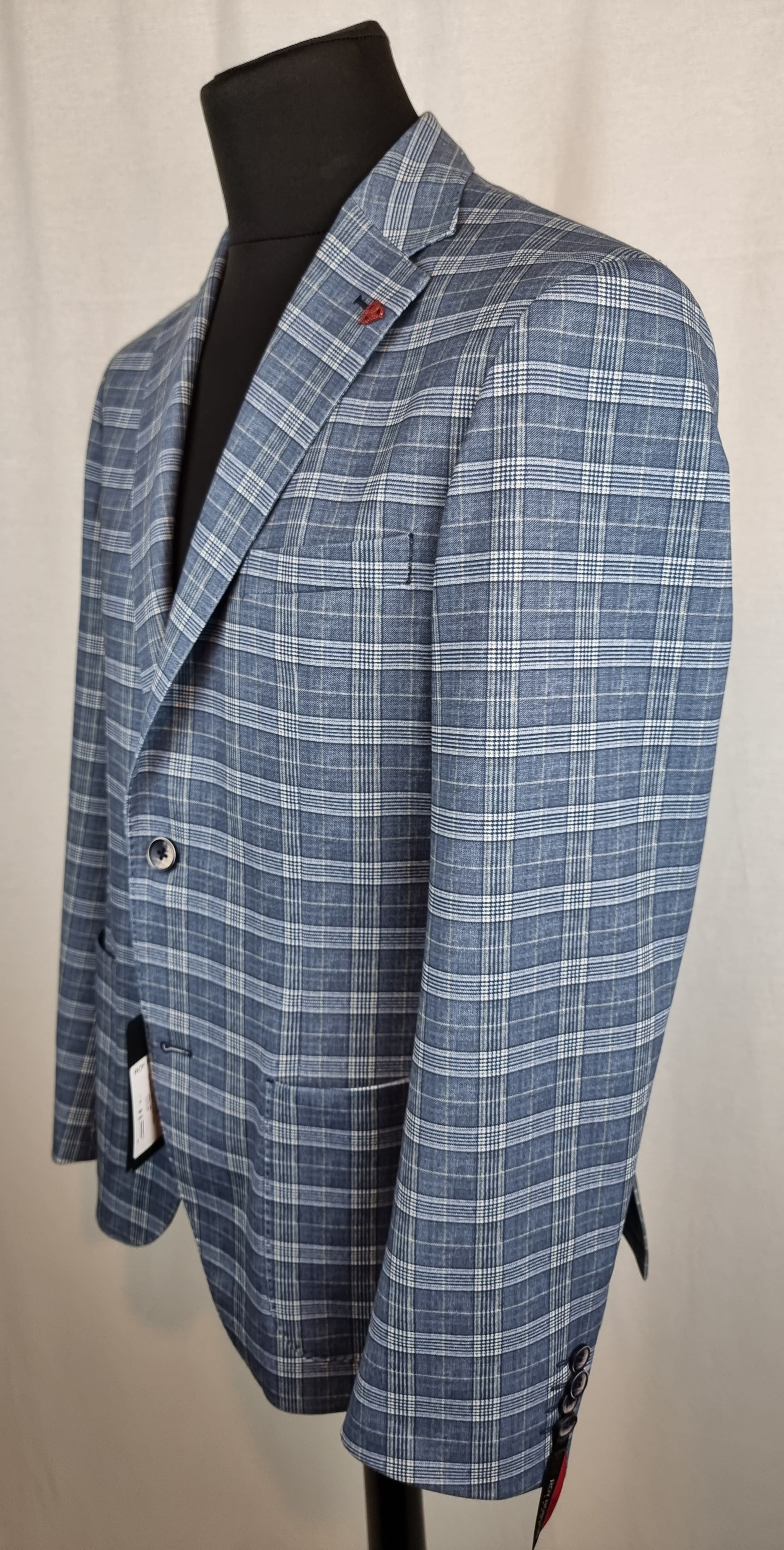 Roy Robson Slim Fit Jersey Check Jacket